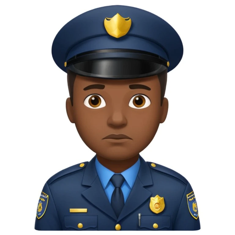 Black policeman  emoji