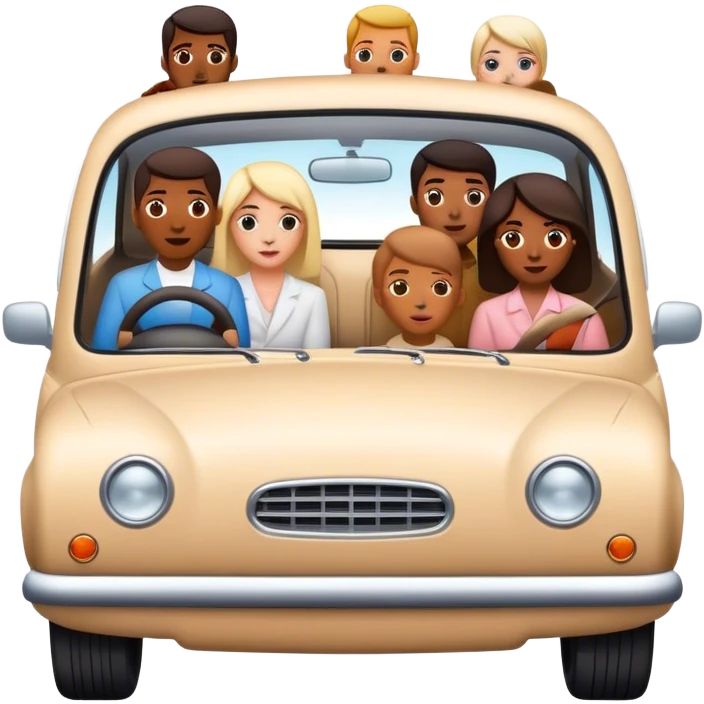 Car with 4 people inside emoji