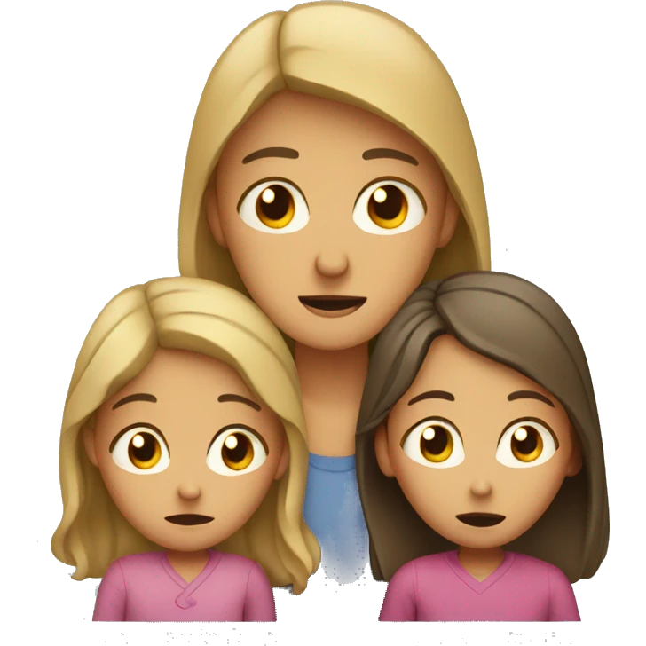 parents crying with 2 kids emoji