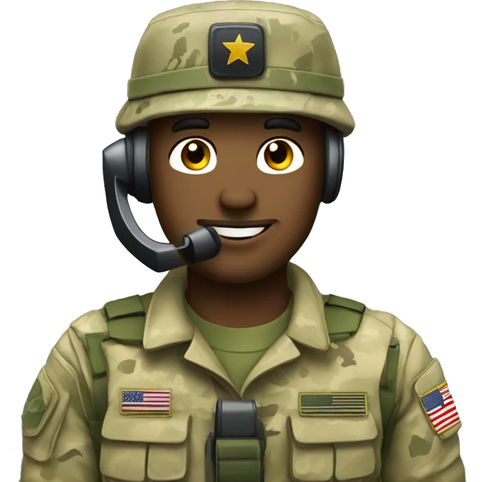 army guy on the phone emoji