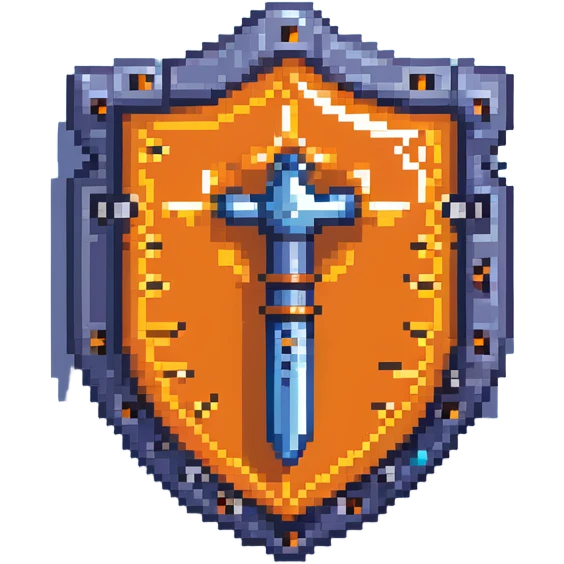 blue magical code shield with keyboard and screwdriver tools emoji