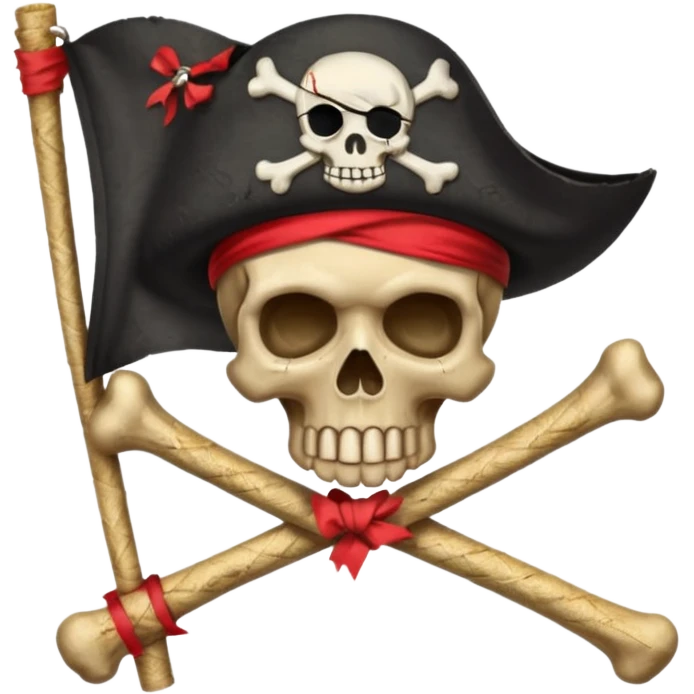 Fait moi ce drapeau a l'identique 🏴‍☠️ et rajoute sur la tête de mort un chapeau de paille avec un file rouge emoji