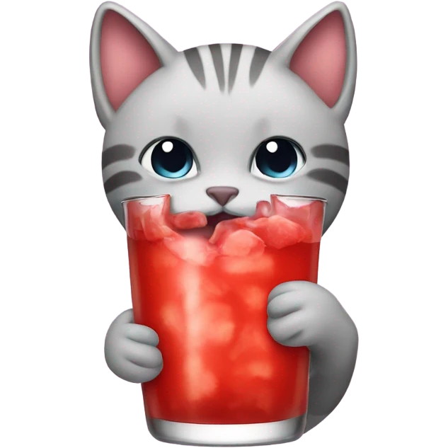 Cat drinking koolaid emoji