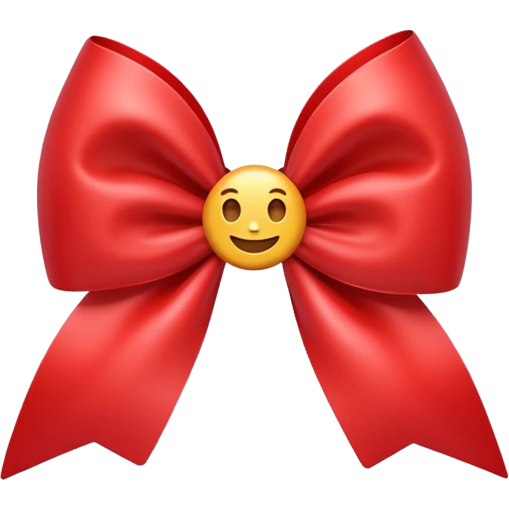 A bow with a smiling emoji  emoji