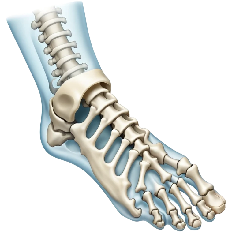 skeleton foot with visible bones, x-ray of a foot showing bone structure emoji