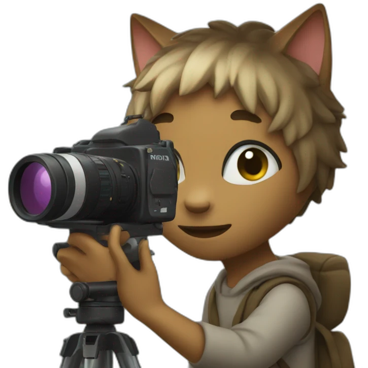 meneki neko filming emoji
