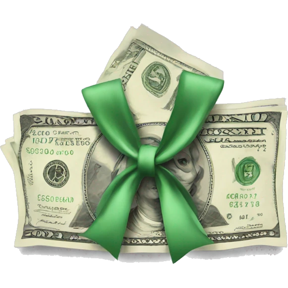 Money with bow emoji