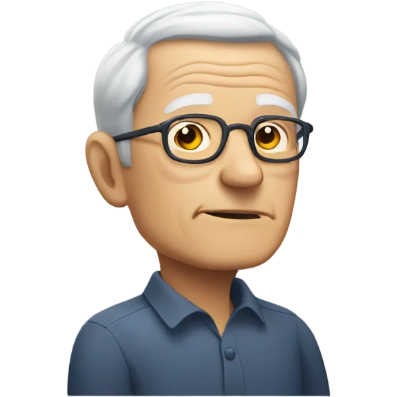 A white old man emoji