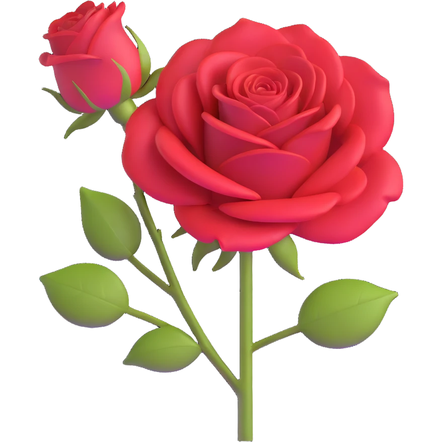red rose emoji