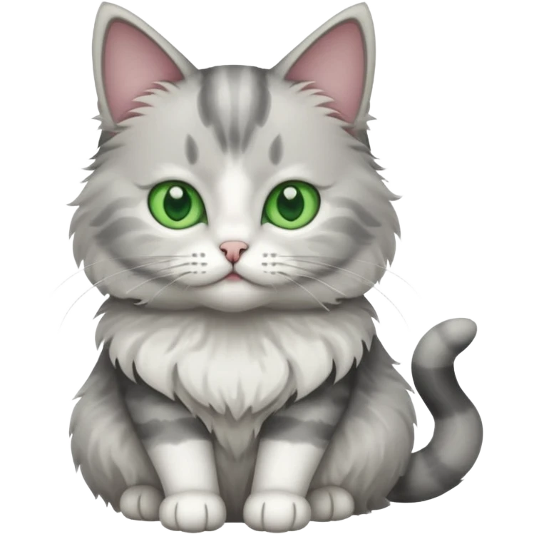 a grey and white cat emoji