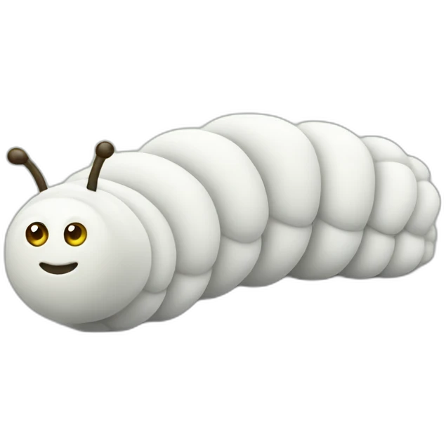 White caterpillar emoji