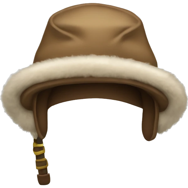 Trapper hat with ear flaps emoji