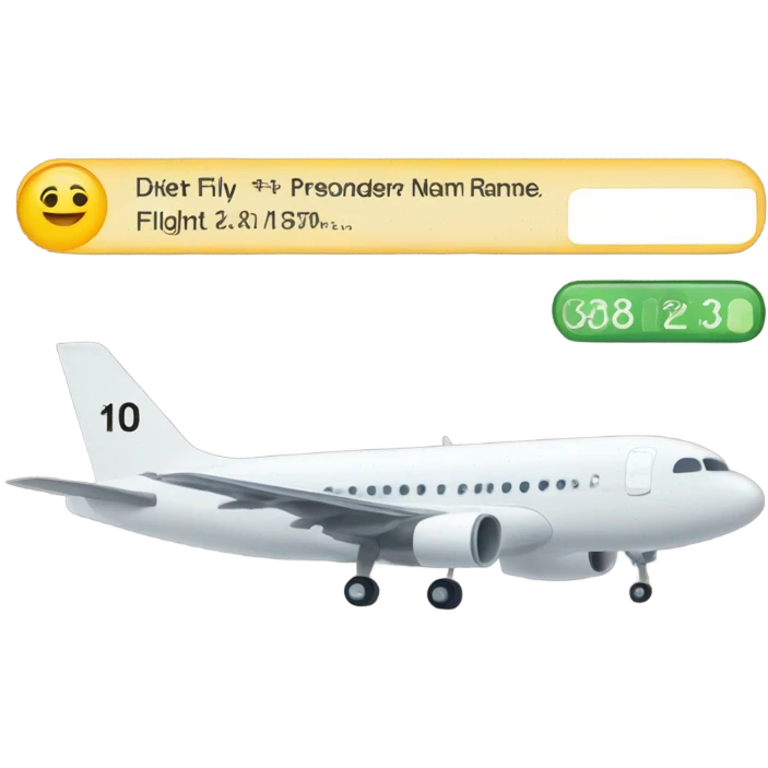 Fly ticket emoji