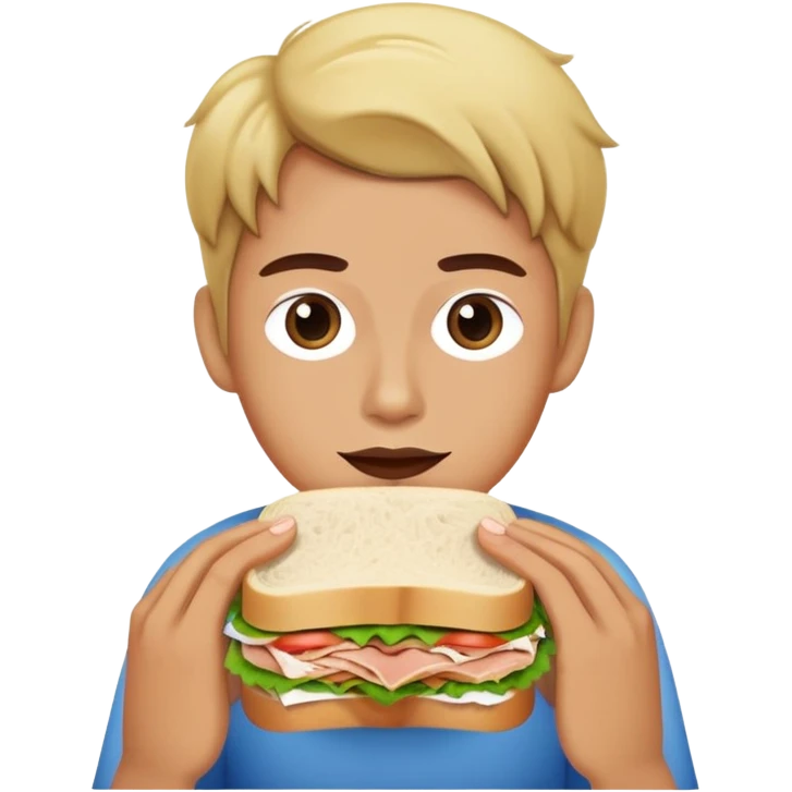 Eating a tuna sandwich  emoji
