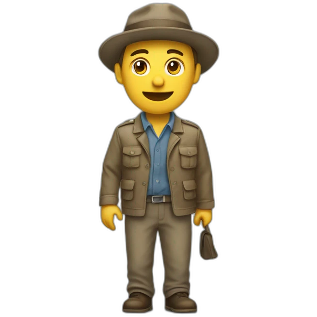 Un homme marchant sur la tête emoji