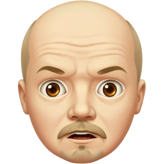 Photorealistic surprised Lenin emoji