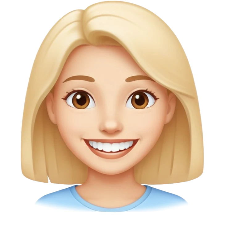 charming smile with shine emoji