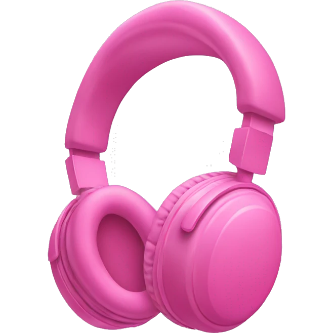 Pink headphones  emoji