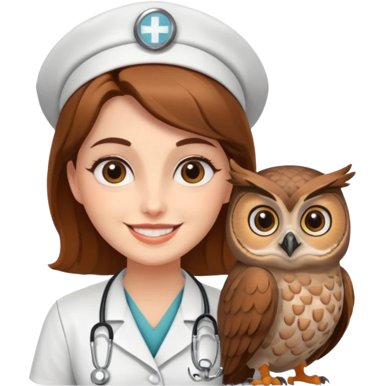 Krankenschwester mit Uhu emoji