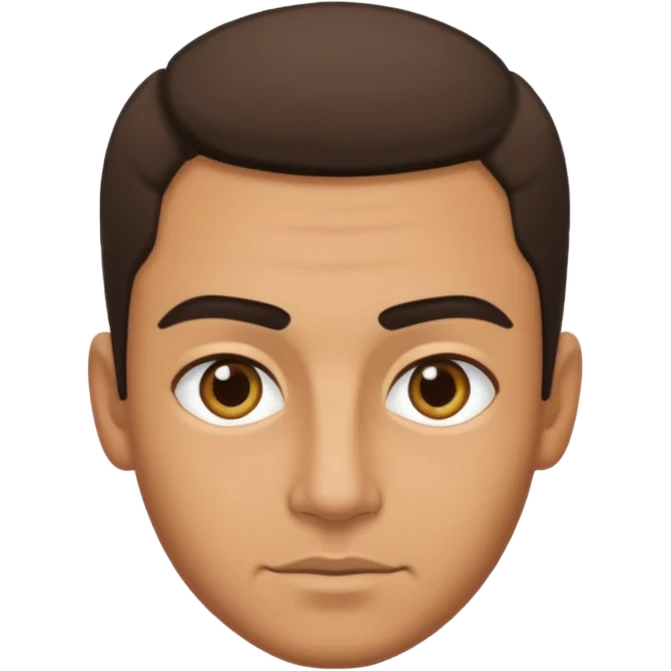 tan man with thick eyebrows and sparse hair emoji
