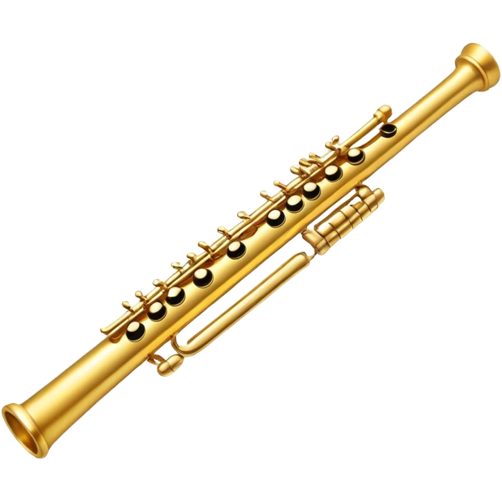 Flute golden colour  emoji