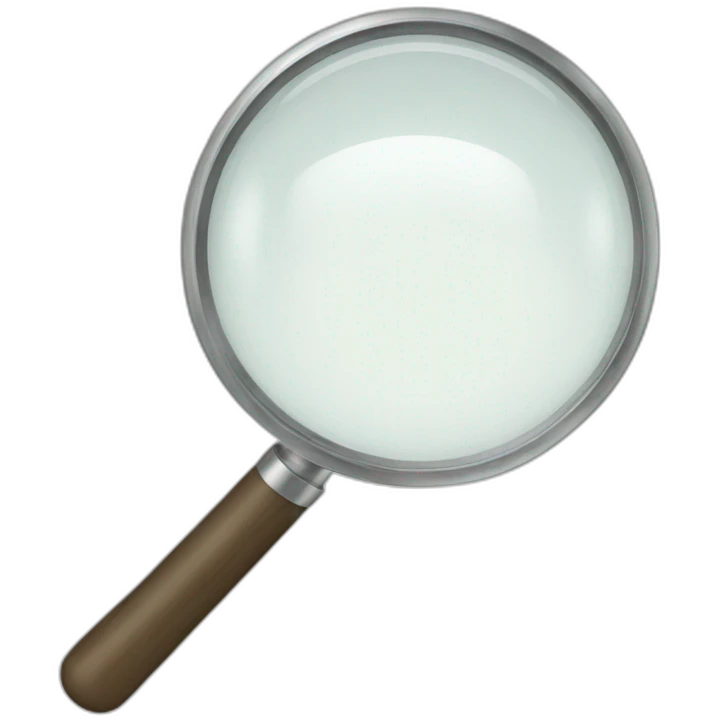 white magnifying glass emoji