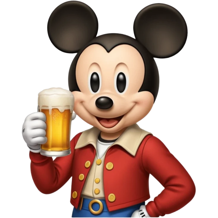 Mickey qui boi une bière  emoji