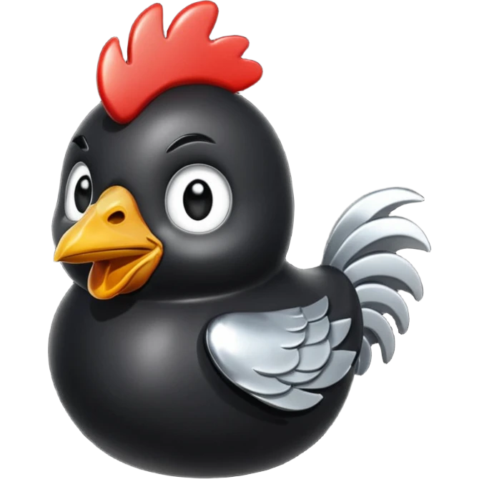 coal metal chicken emoji