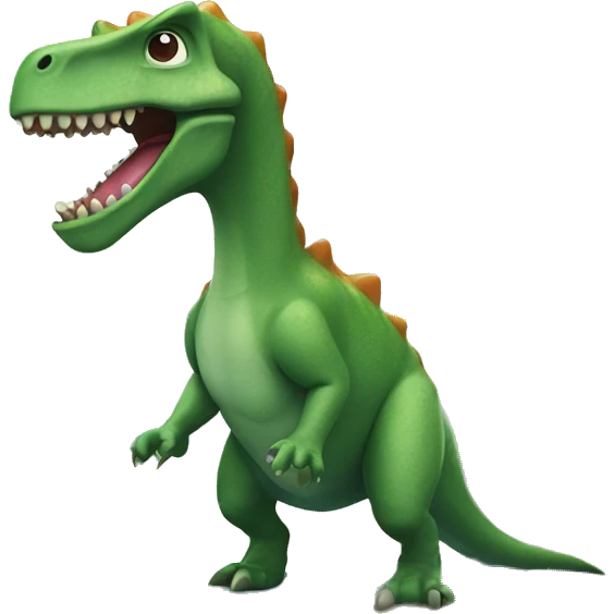 Dinosaure on a surfboard emoji