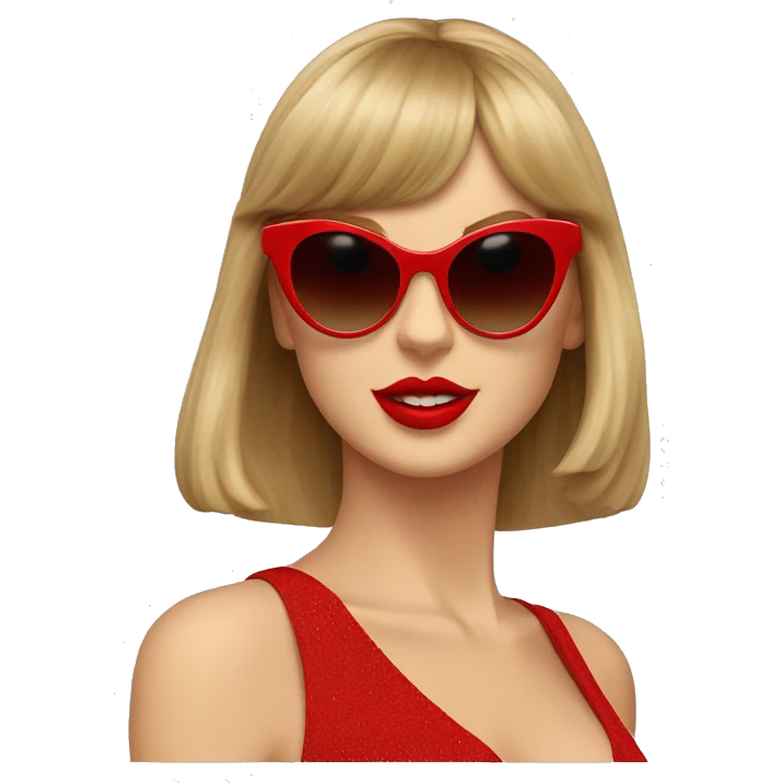 taylor swift red cateye sunglasses emoji