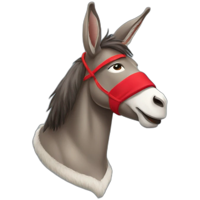 Donkey wearing red russian chapka emoji