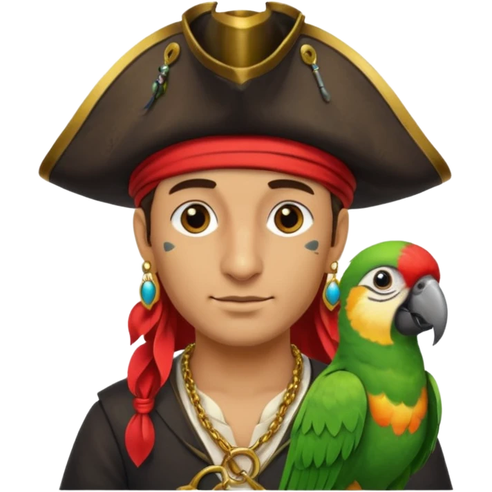 pirate and parrot emoji