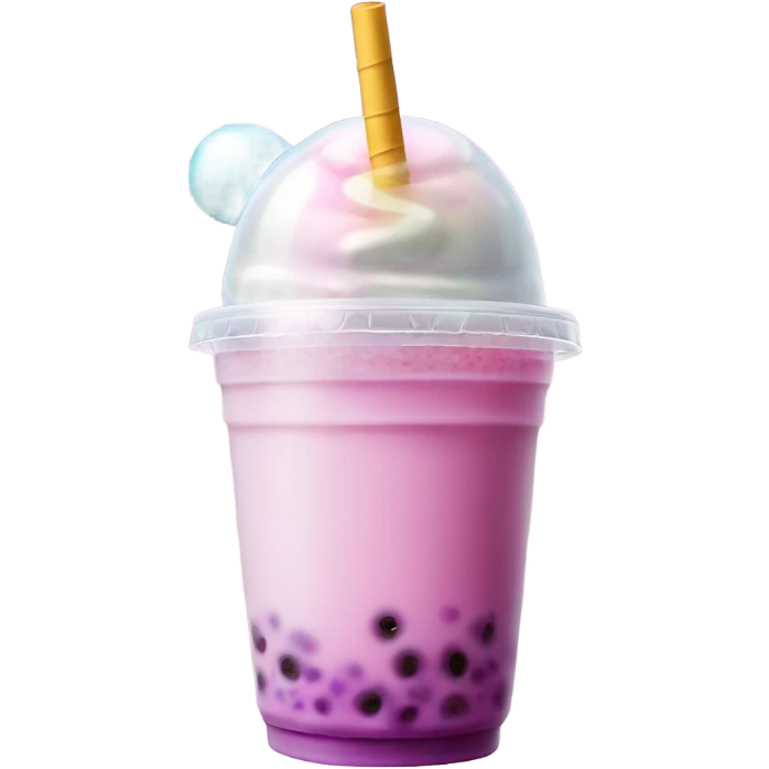 Bubble tea with a unicorn coming out of it  emoji