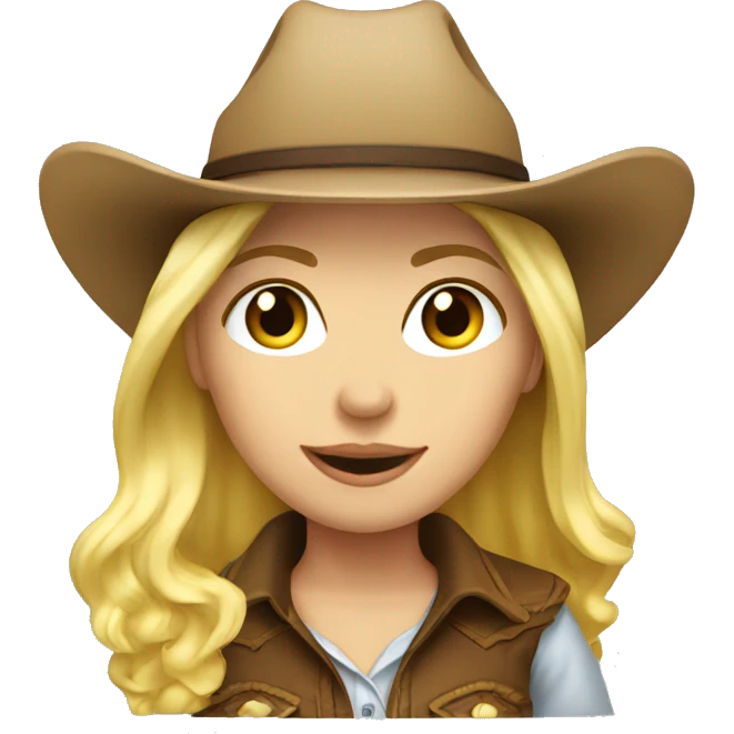 blonde cowgirl emoji