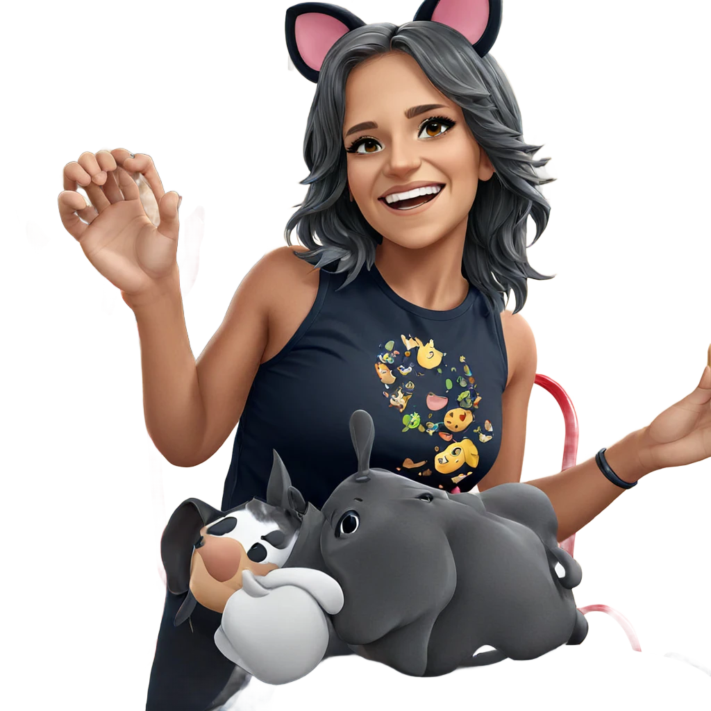 smiling girl with animal ears emoji