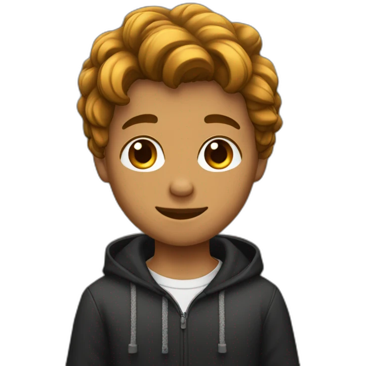 Jeune homme bronzé cheveux noirs emoji