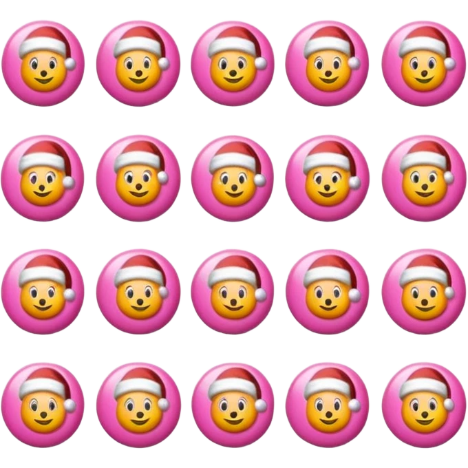 pink christmas sticker pack emoji