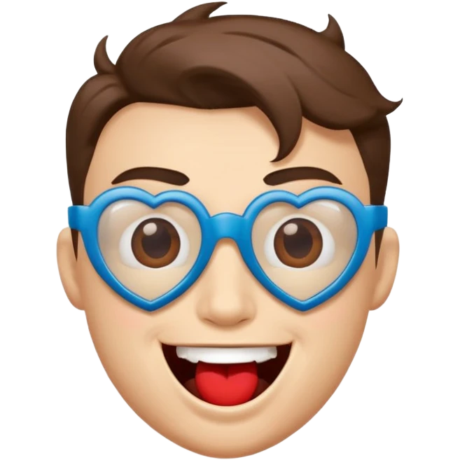 superhero head, coffee creature, heart glasses, laughing with tears in eyes emoji