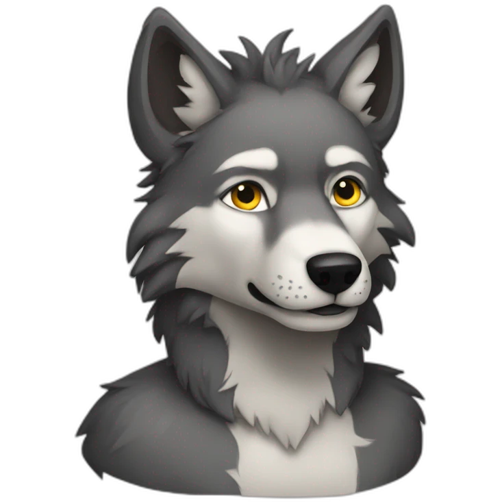 Wolf furry emoji