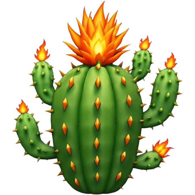 burning cactus emoji