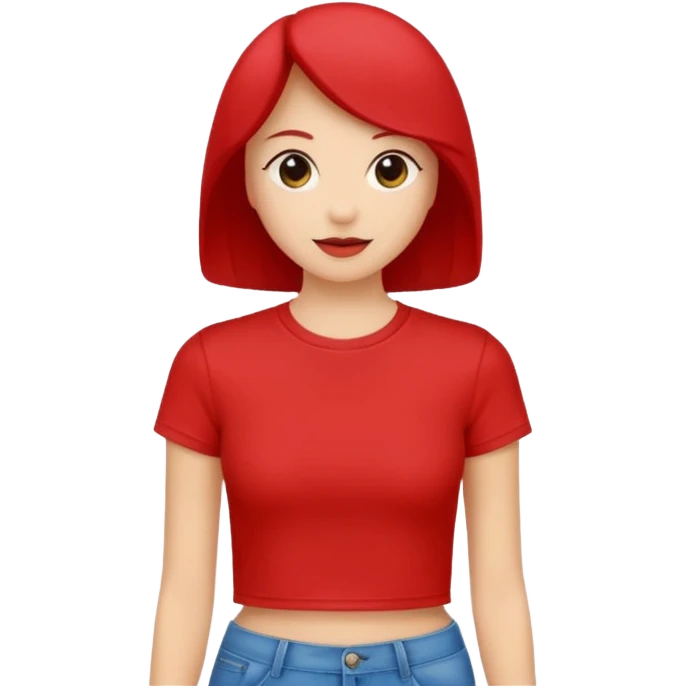 red crop t-shirt emoji