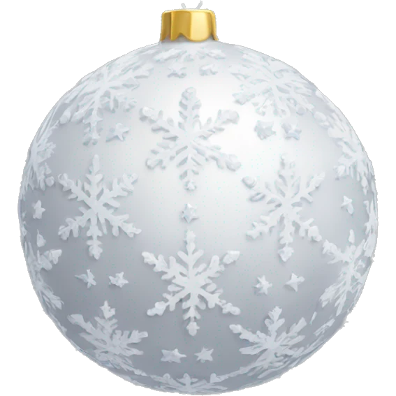 White Christmas ball decoration emoji