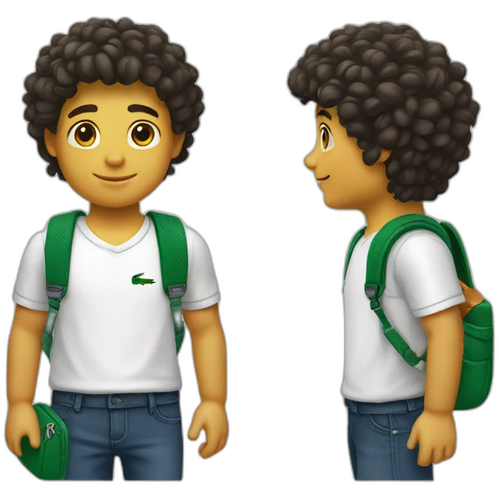 Lacoste shoulder bag boy emoji