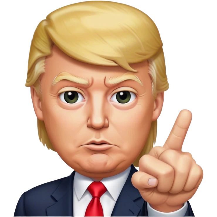 Donald Trump points his finger at the camera
realistic emoji
