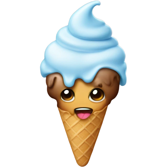 Ice cream wearing a hoodie emoji