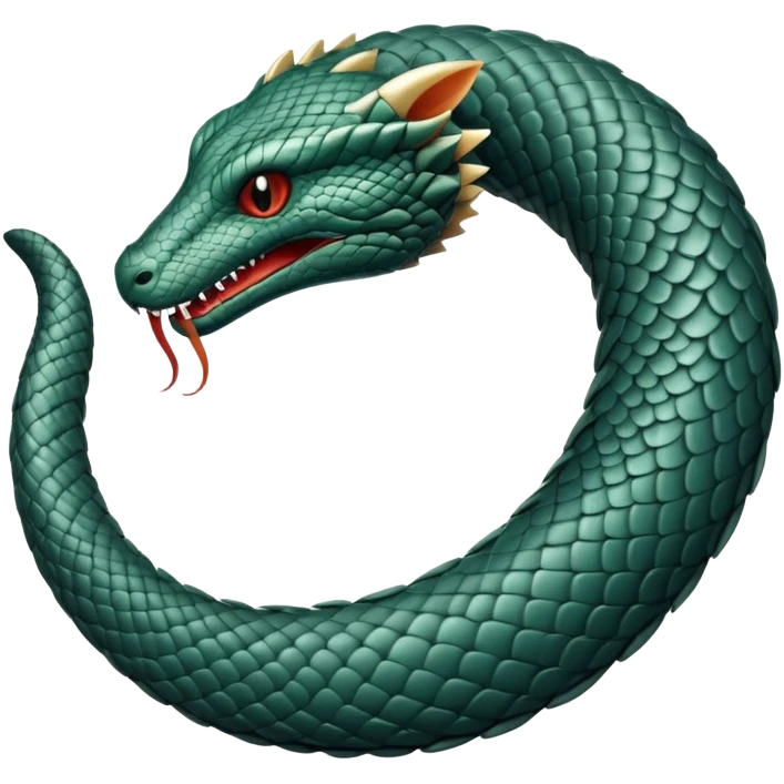 ouroboros serpent eating its own tail in a circle emoji