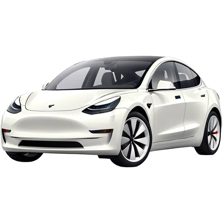 Tesla Model 3 - Tesla (Model Year: 2021) (Iconic colour: White) emoji