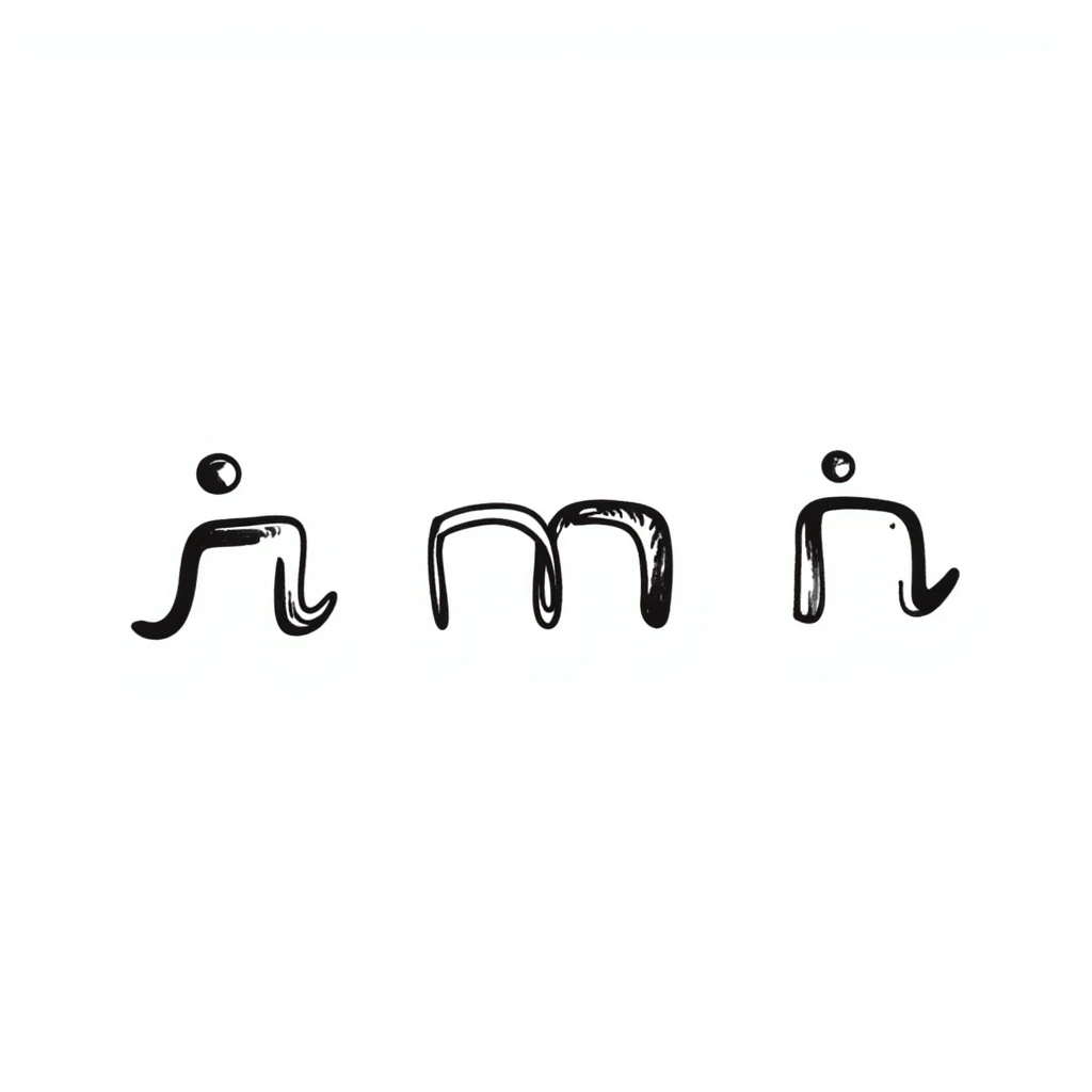 hand-drawn rune symbols with rough ink lines emoji