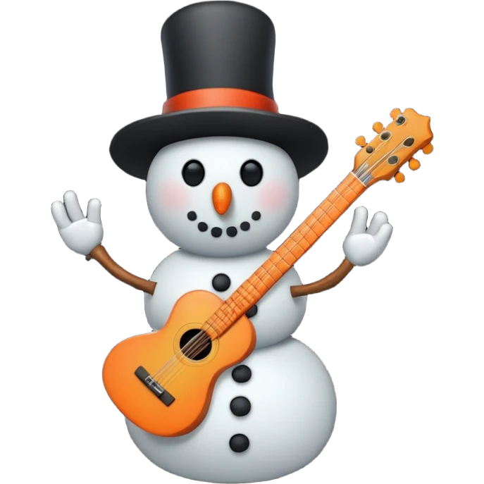 Snowman with Musical Instrument emoji