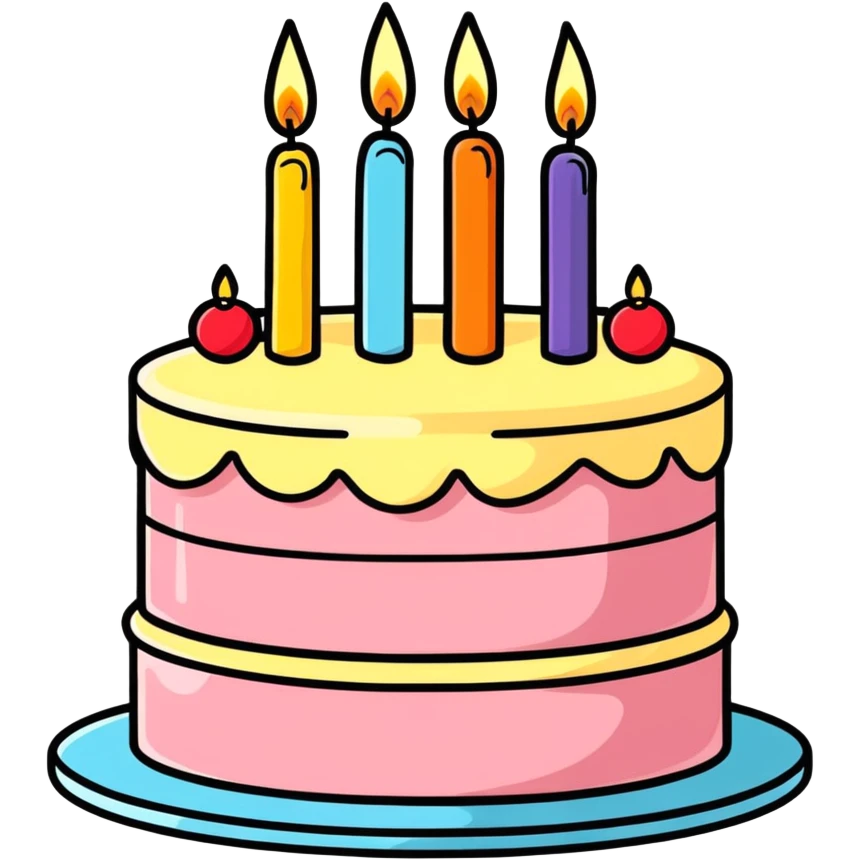Create a happy birthday image for my friend emoji